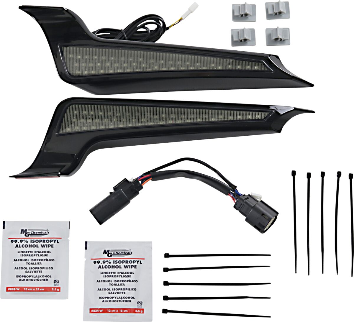 Custom Dynamics Fascia LED Panels, Black Smoked - 14+ Touring Light Accessory Custom Dynamics