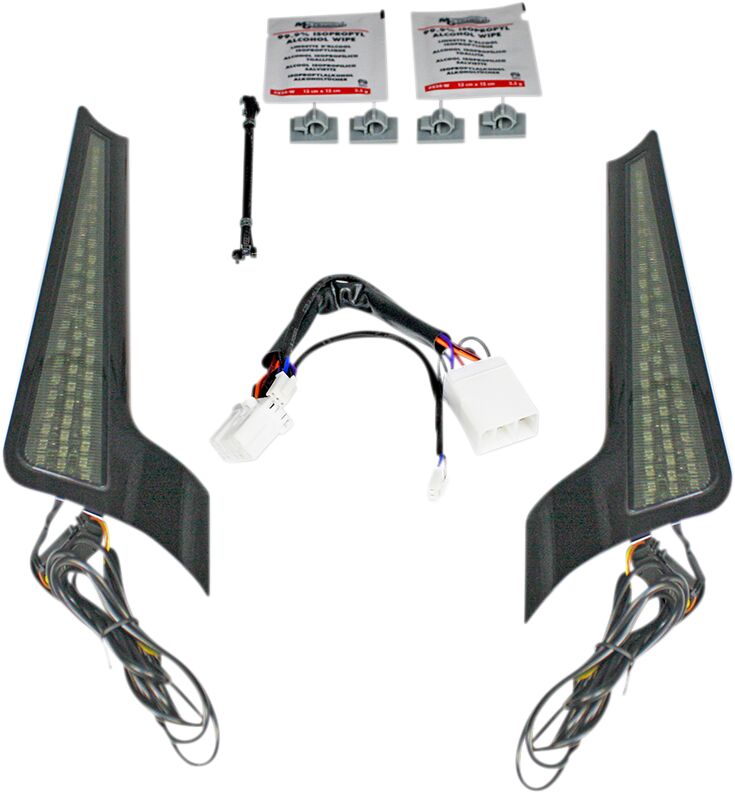 Custom Dynamics Fascia Standard LED Panels, Gloss Black Soked - 06-09 Street Glide Light Accessory Custom Dynamics