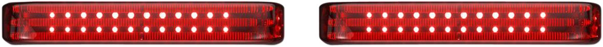 BCM4 ProBEAM LED Saddlebag Lights, Chrome Red - 10-13 Touring Taillight & Turn Signals Custom Dynamics
