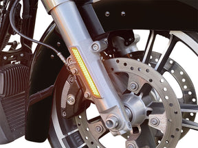 Led Fork Light, Amber Gloss Black - 14+ Touring & Trike Turn Signals Custom Dynamics
