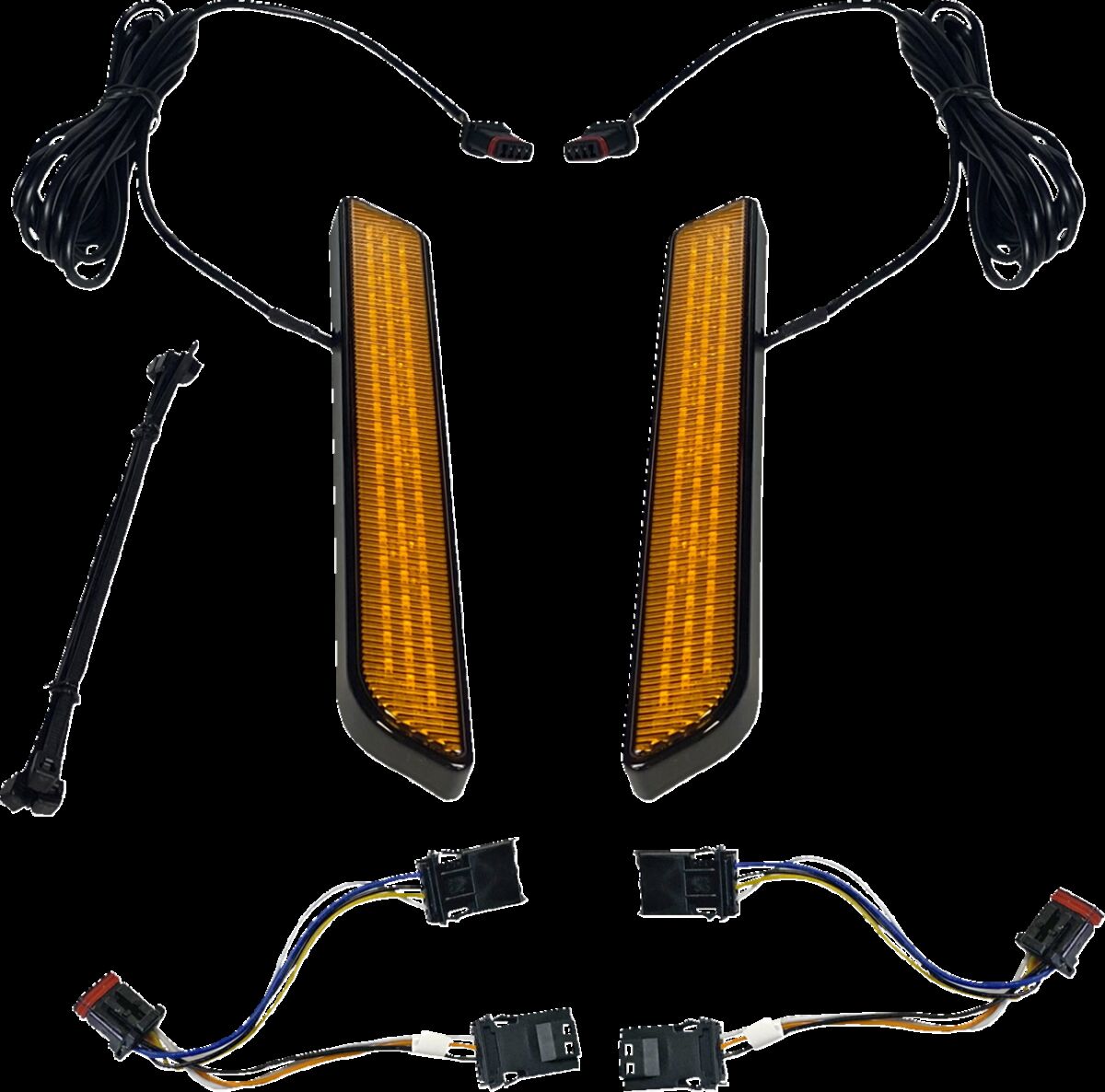 Custom Dynamics Led Fork Light, Amber Gloss Black - 14+ Touring & Trike Light Accessory Custom Dynamics