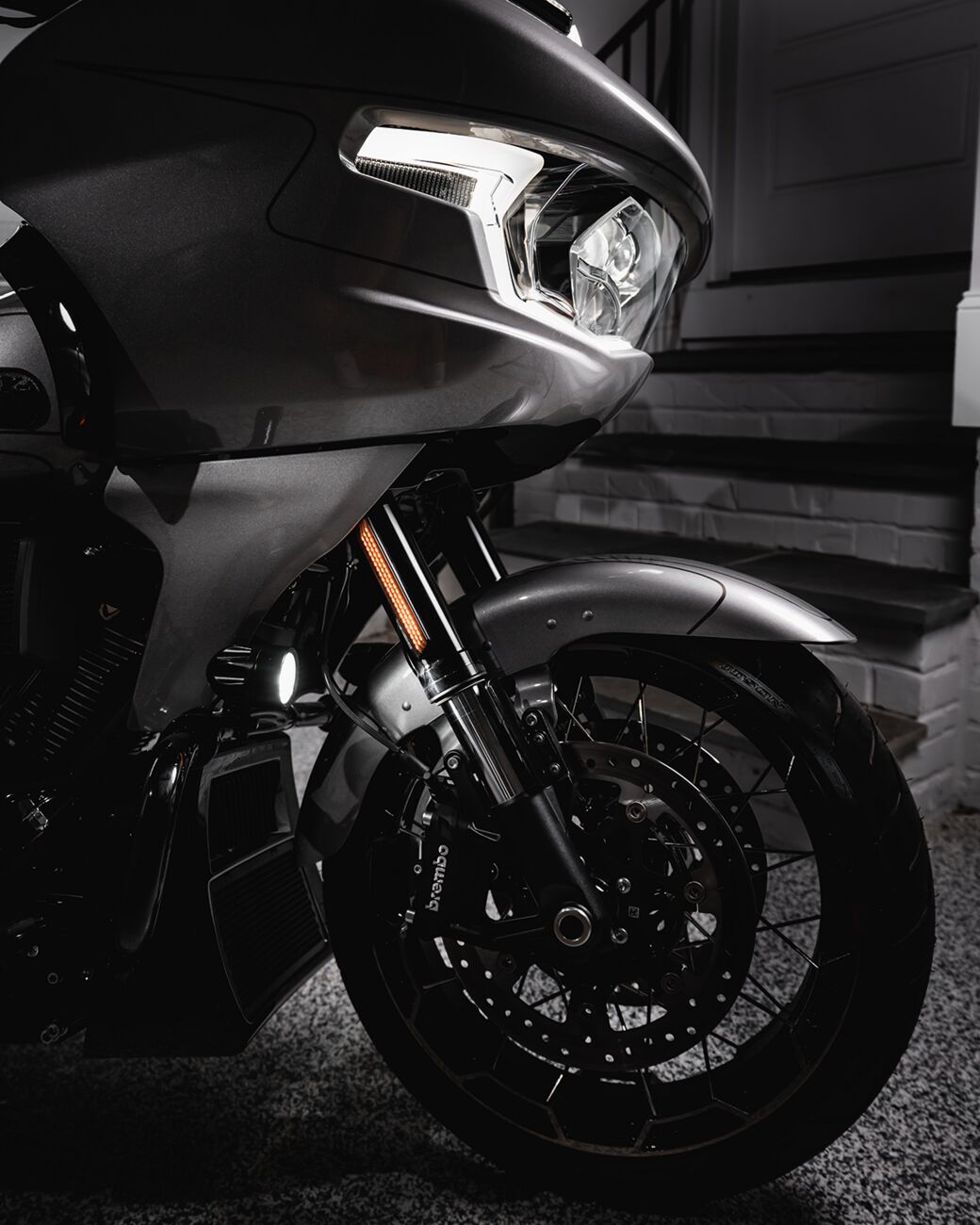 Led Fork Light, Smoked Gloss Black - 14+ Touring & Trike Turn Signals Custom Dynamics