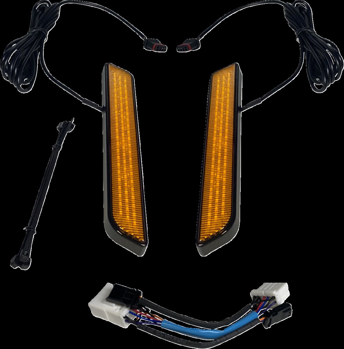 Custom Dynamics Light Led Fork Amb Blk ACCESSORY LIGHT GROUP Custom Dynamics