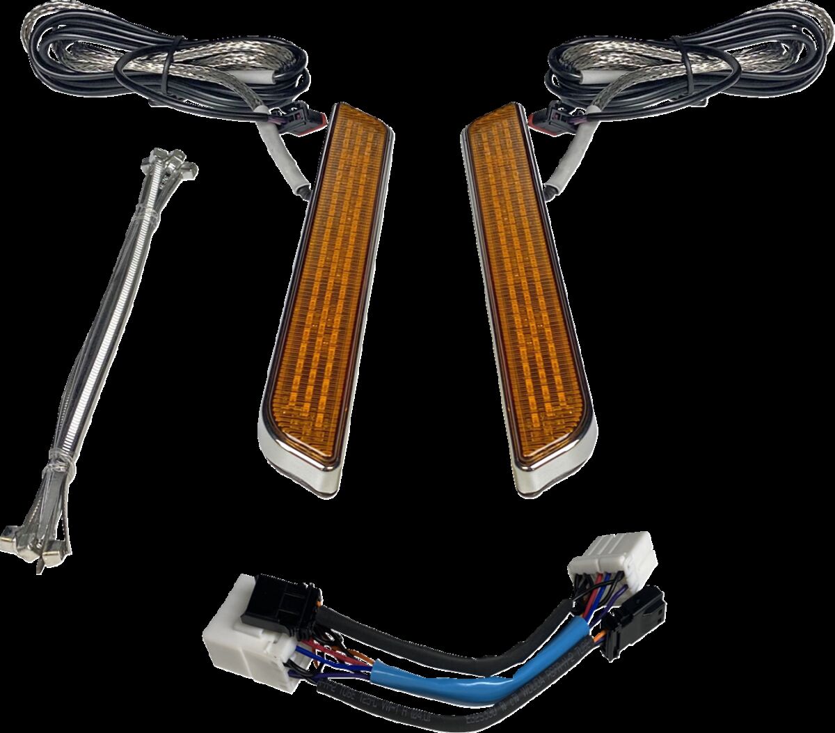 Custom Dynamics Light Led Fork Amb Chr ACCESSORY LIGHT GROUP Custom Dynamics