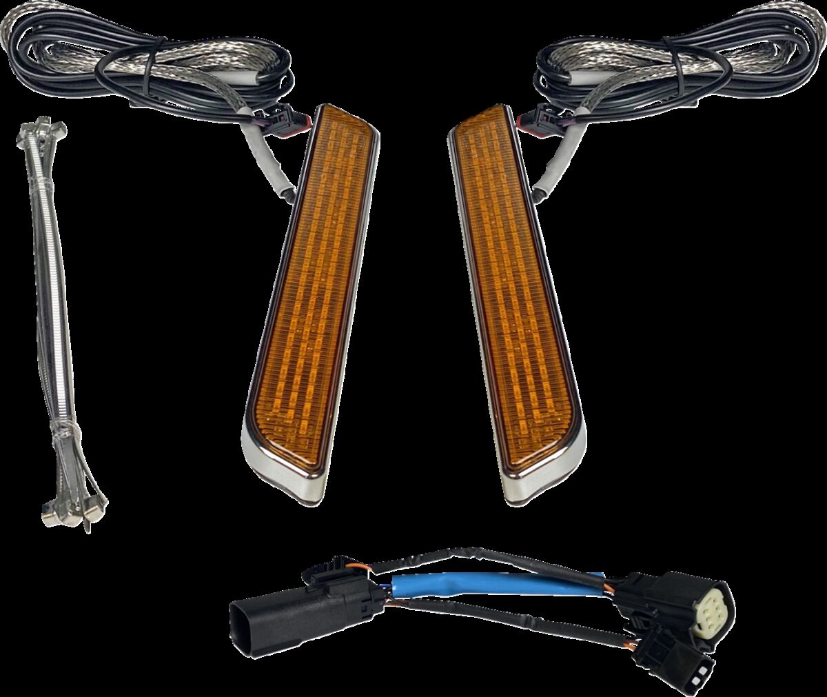 Custom Dynamics Light Led Fork Amb Chr ACCESSORY LIGHT GROUP Custom Dynamics