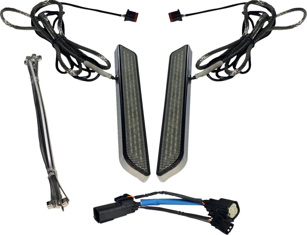 Led Fork Light, Smoked Chrome - 10-13 Touring Turn Signals Custom Dynamics Default Title