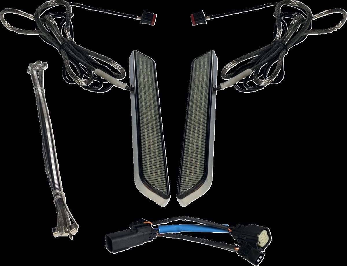 Custom Dynamics Led Fork Light, Smoked Chrome - 10-13 Touring Light Accessory Custom Dynamics