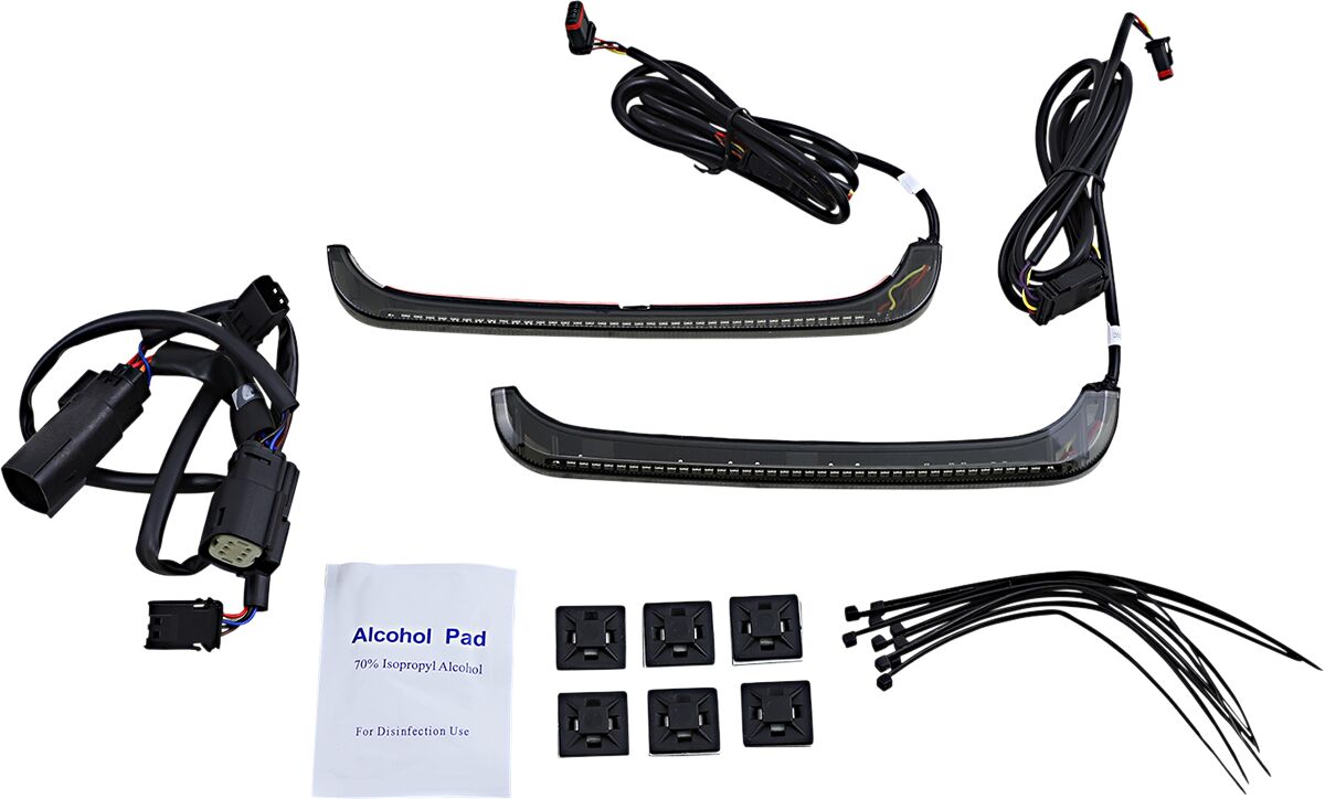 Sequential Low Profile Saddlebag Lights, Amber Turn Signal & Smoked Lens - 14+ Touring Taillight & Turn Signals Custom Dynamics