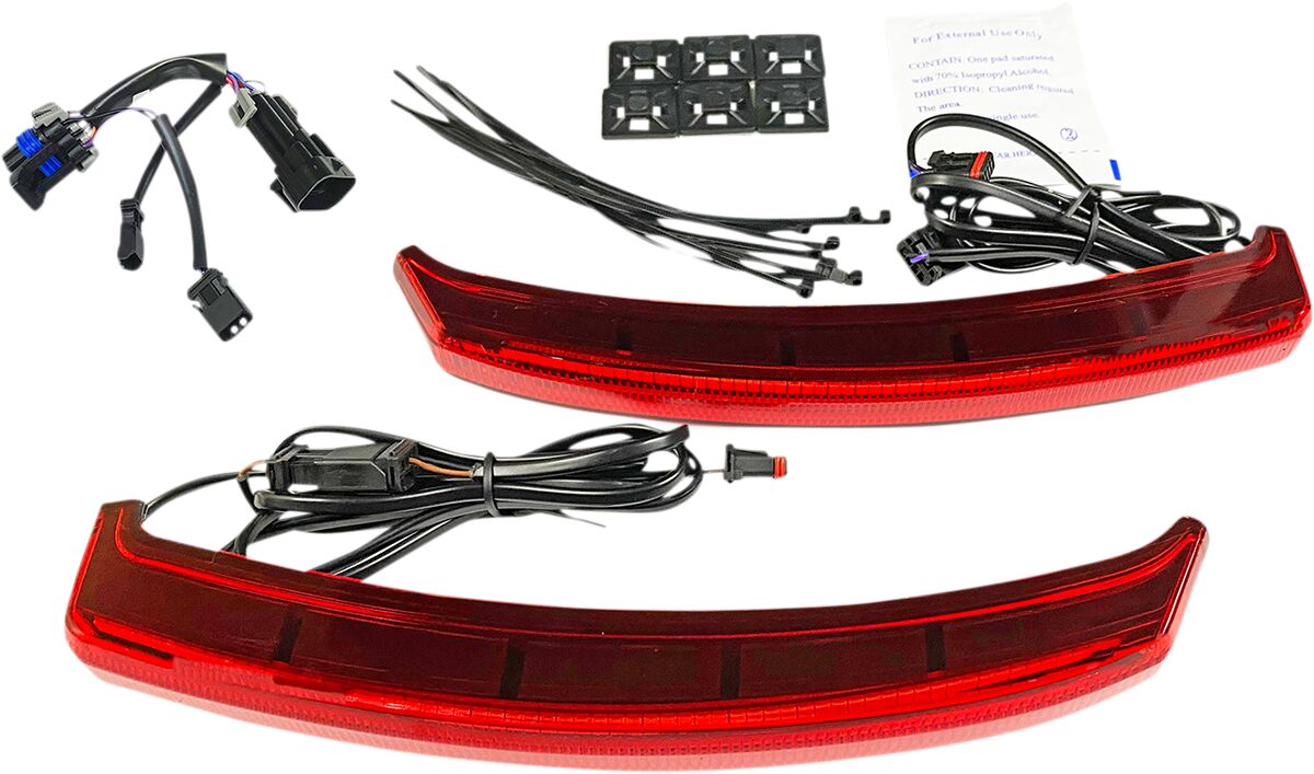 Custom Dynamics Saddlebag LED Lights, Red - 19+ Indian Light Accessory Custom Dynamics