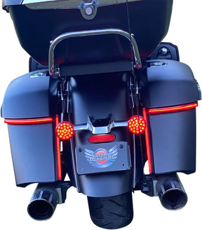 Custom Dynamics Saddlebag LED Lights, Red - 19+ Indian Light Accessory Custom Dynamics