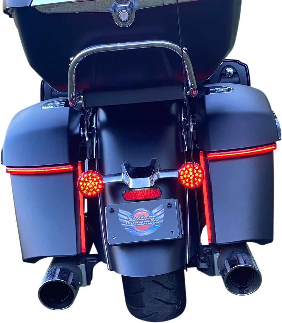 Custom Dynamics Saddlebag LED Lights, Red - 19+ Indian Light Accessory Custom Dynamics