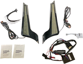 Custom Dynamics Dual Color Fascia LED Panel Lights, Chrome Smoke - 14+ Touring Light Accessory Custom Dynamics