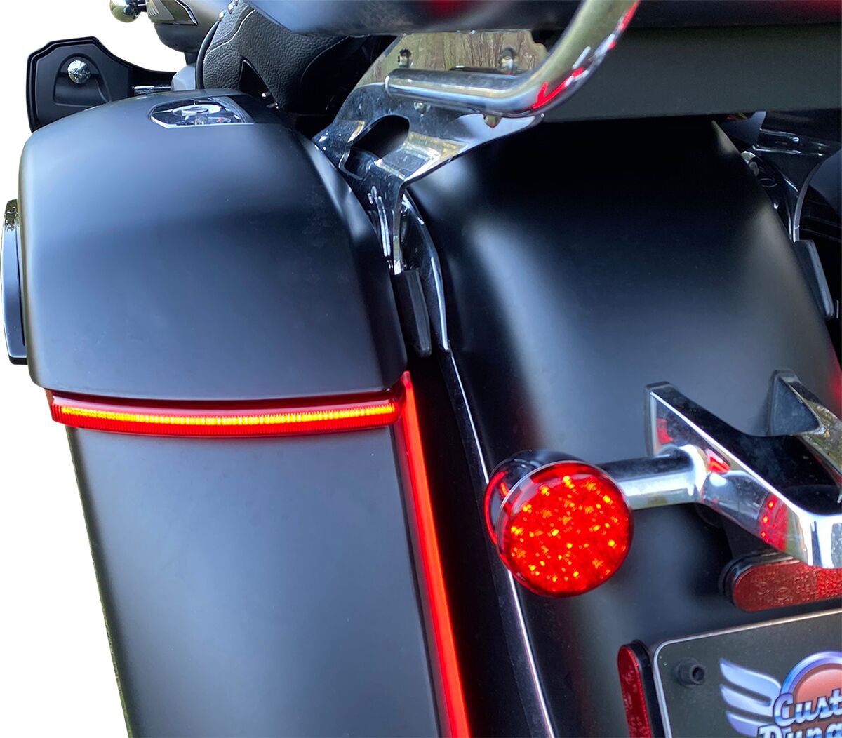 Custom Dynamics LED Saddlebag Lights, Red - Indian Light Accessory Custom Dynamics