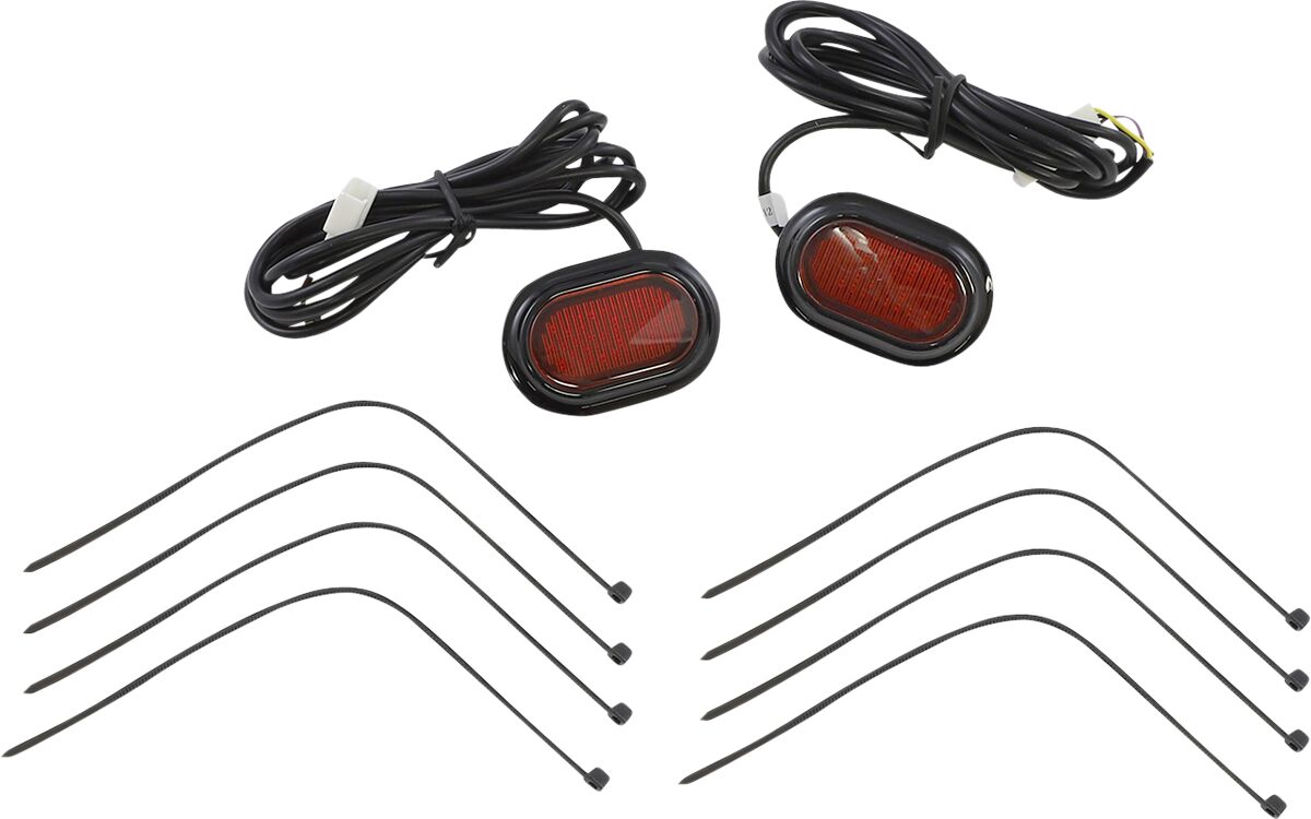 Custom Dynamics PLUGZ™ Antenna Grommet Lights, Black Red - 06+ Touring Light Accessory Custom Dynamics