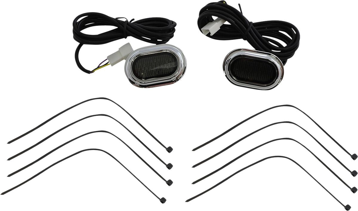 Custom Dynamics PLUGZ™ Antenna Grommet Lights, Chrome Smoked - 06+ Touring Light Accessory Custom Dynamics