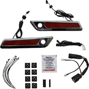 Saddlebag LED Latch Light, Red Chrome - 14+ Touring Turn Signals Custom Dynamics Default Title