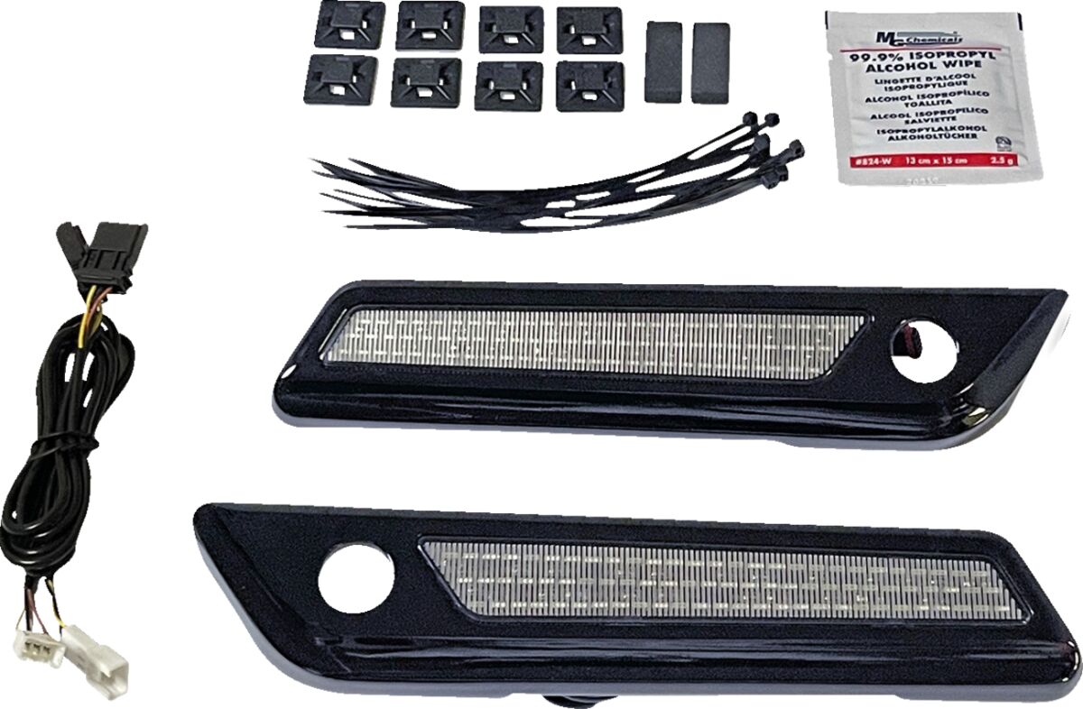 Custom Dynamics Saddlebag LED Latch Light, Smoked Black - 14+ Touring Light Accessory Custom Dynamics