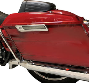 Custom Dynamics Saddlebag LED Latch Light, Smoked Chrome - 14+ Touring Light Accessory Custom Dynamics
