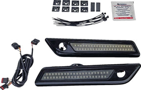 Custom Dynamics Saddlebag Latch Dual Color Accent Lights, Smoked Black - 14+ Touring Light Accessory Custom Dynamics