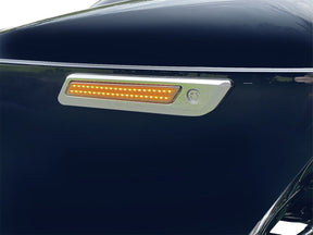Saddlebag Latch Dual Color Accent Lights, Smoked Chrome - 14+ Touring Turn Signals Custom Dynamics