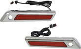 Custom Dynamics Saddlebag Latch Dual Color Accent Lights, Red Chrome - 14-24 Touring Light Accessory Custom Dynamics