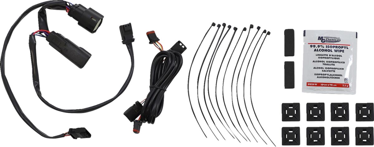 Saddlebag Latch Dual Color Accent Lights, Smoked Chrome - 14-24 Touring Turn Signals Custom Dynamics