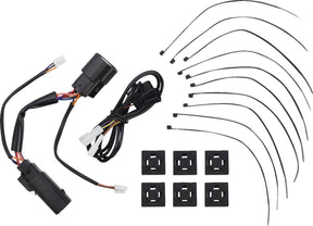 Lower Saddlebag Side Marker LED Lights, Red Black - 14-24 Touring Turn Signals Custom Dynamics