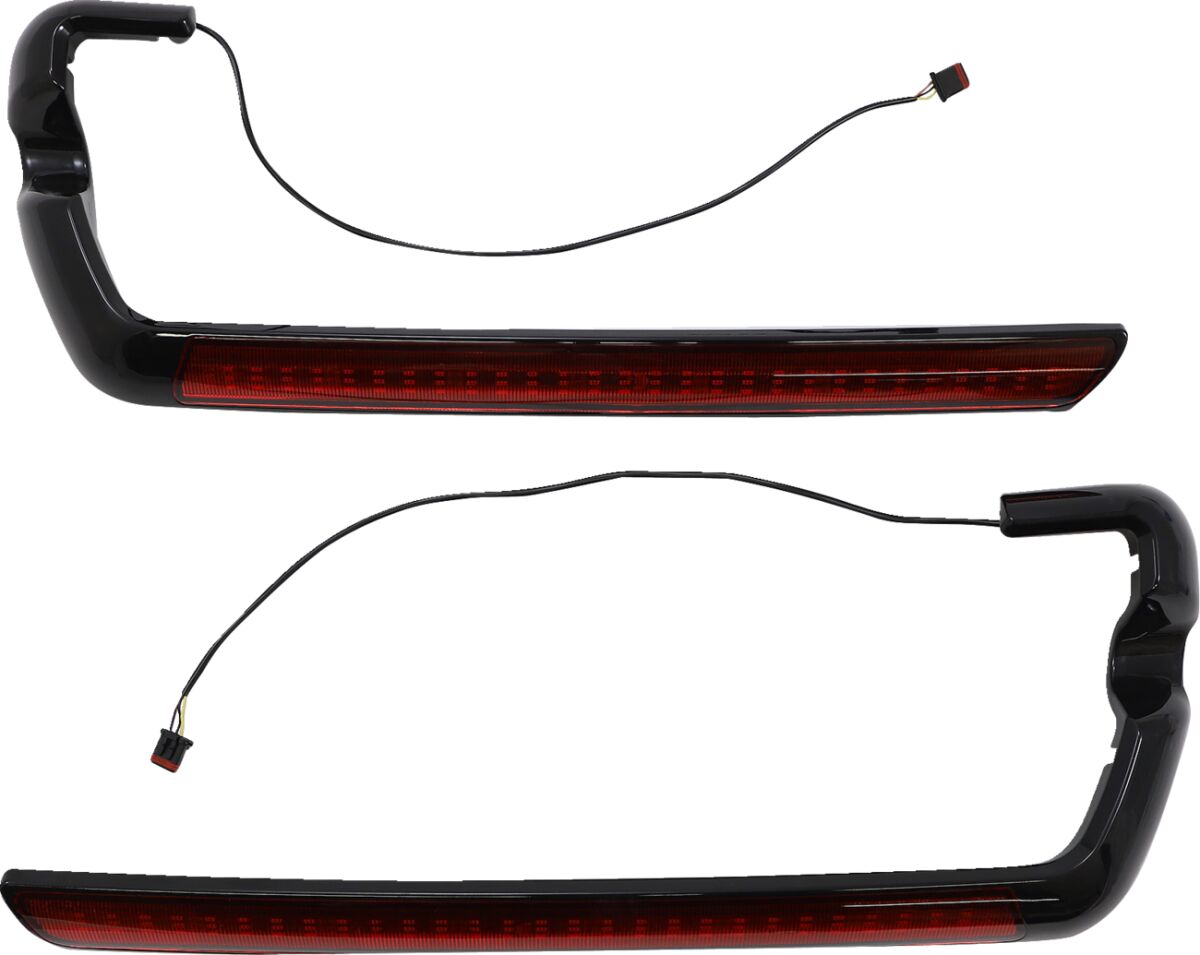 Custom Dynamics Lower Saddlebag Side Marker LED Lights, Red Black - 14-24 Touring Light Accessory Custom Dynamics