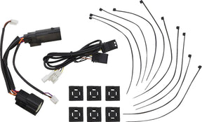 Lower Saddlebag Side Marker LED Lights, Red Chrome - 14-24 Touring Turn Signals Custom Dynamics