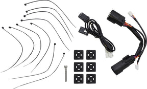 Lower Saddlebag Side Marker LED Lights, Smoked Chrome - 14-24 Touring Turn Signals Custom Dynamics