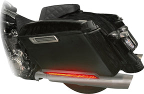 Lower Saddlebag Side Marker LED Lights, Smoked Chrome - 14-24 Touring Turn Signals Custom Dynamics