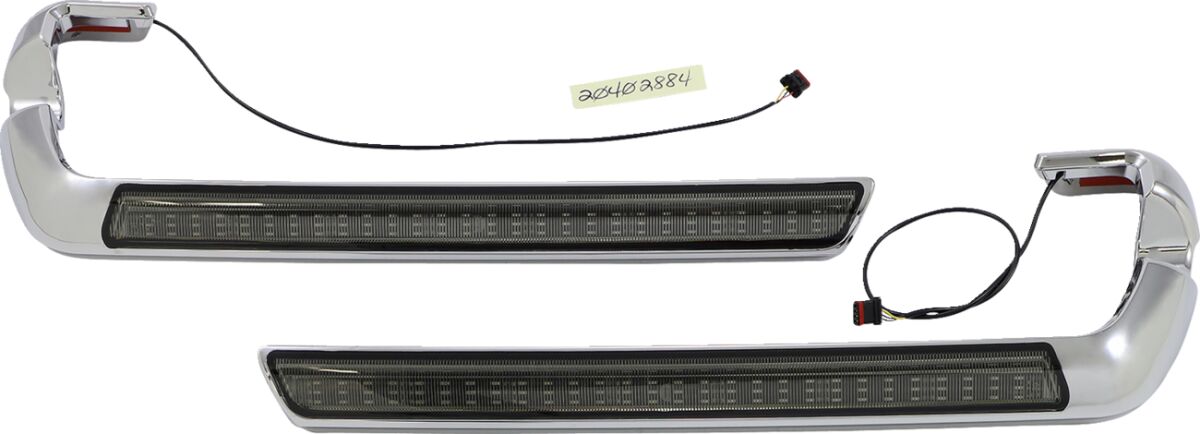 Custom Dynamics Lower Saddlebag Side Marker LED Lights, Smoked Chrome - 14-24 Touring Light Accessory Custom Dynamics