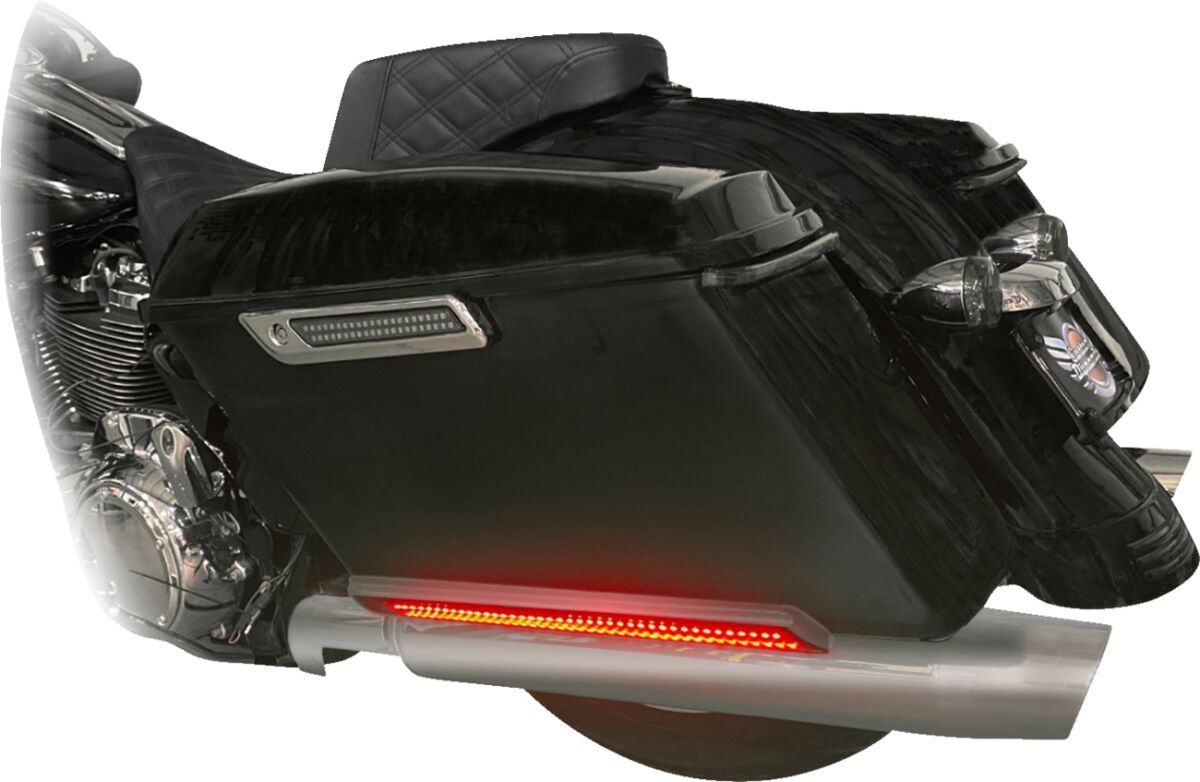 Custom Dynamics Lower Saddlebag Side Marker LED Lights, Smoked Chrome - 14-24 Touring Light Accessory Custom Dynamics