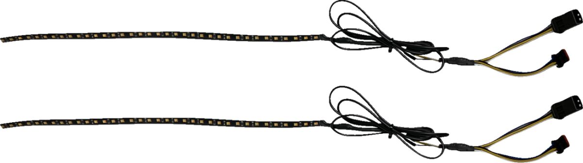 Dual Color LED Fairing Strips, Amber & White - 14+ Touring & Trike Auxiliary Light Custom Dynamics Default Title