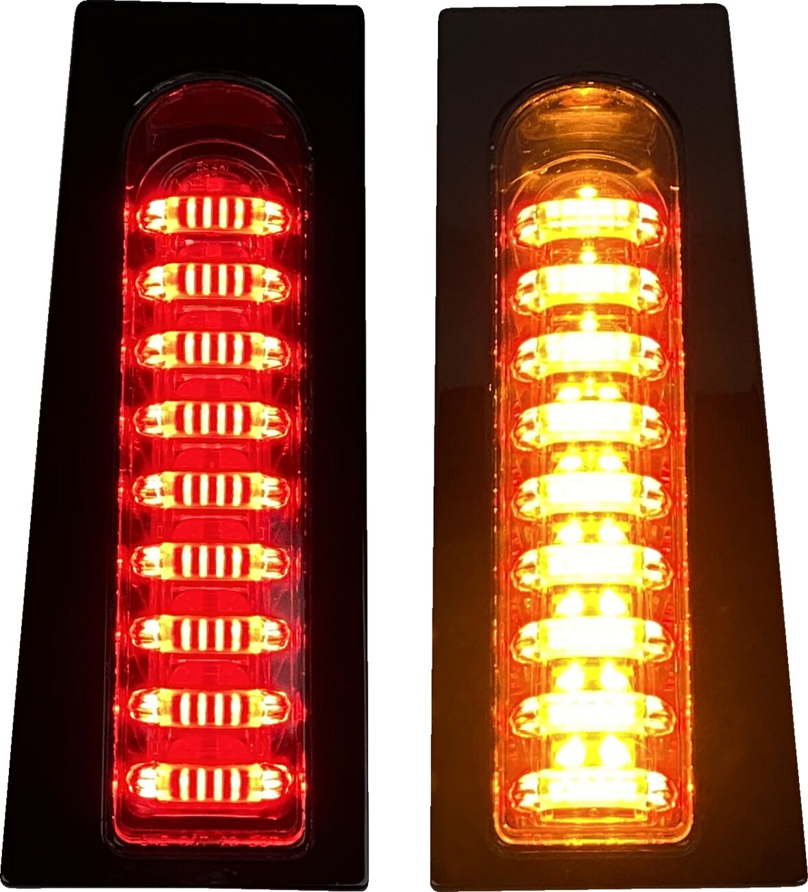 Light Probeam Fillerz Dual Color Gloss Blk W/ Smoked Lens Taillight & Turn Signals Custom Dynamics