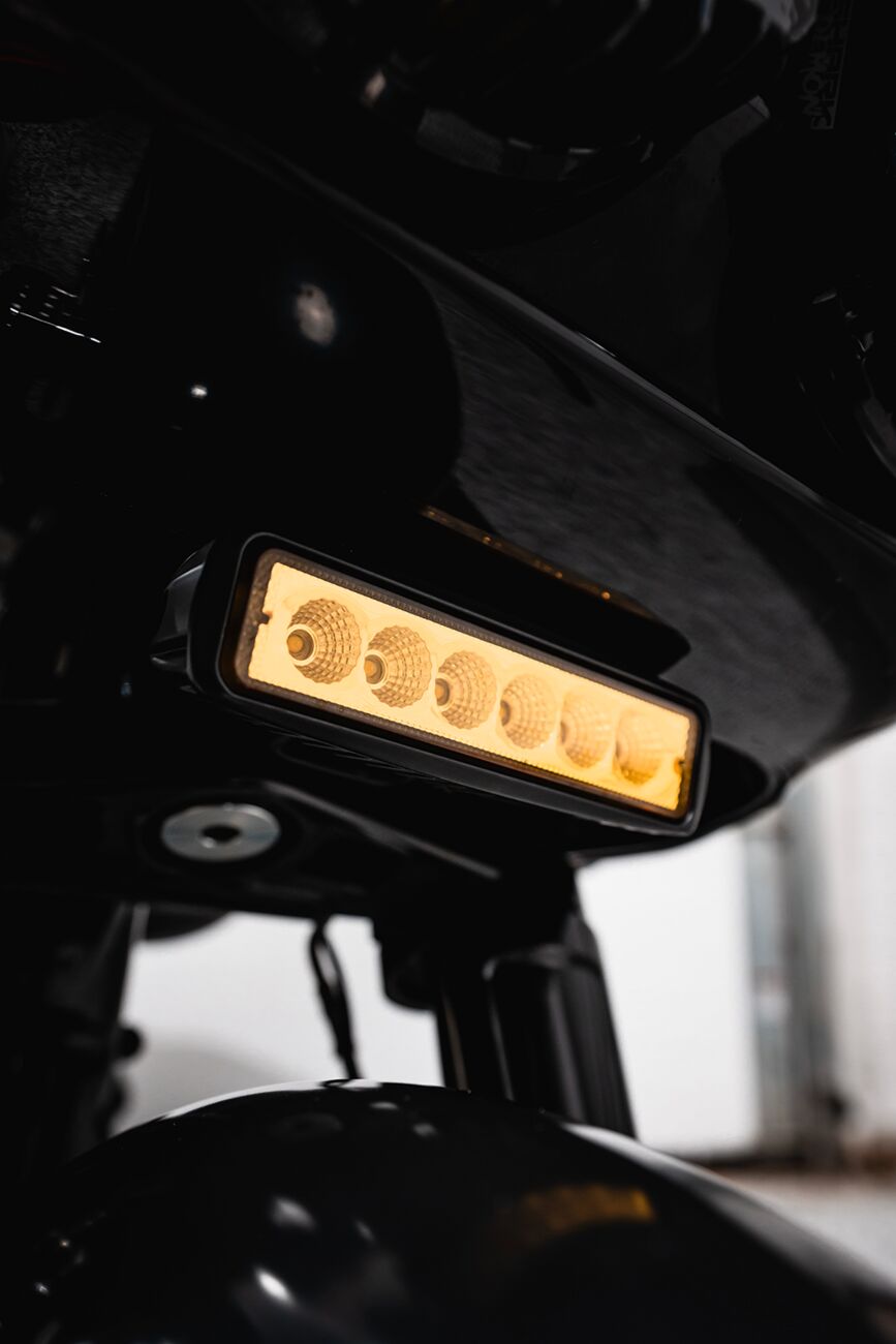 Light Bar Led, Yellow - 15-24 Touring Auxiliary Light Custom Dynamics