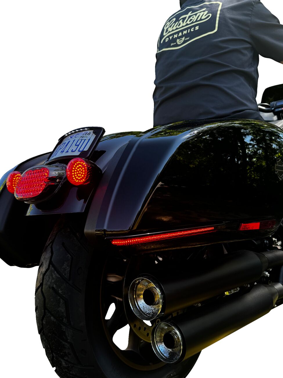 Led Saddlebag Light, Smoked Lens - 22-24 Softail Auxiliary Light Custom Dynamics