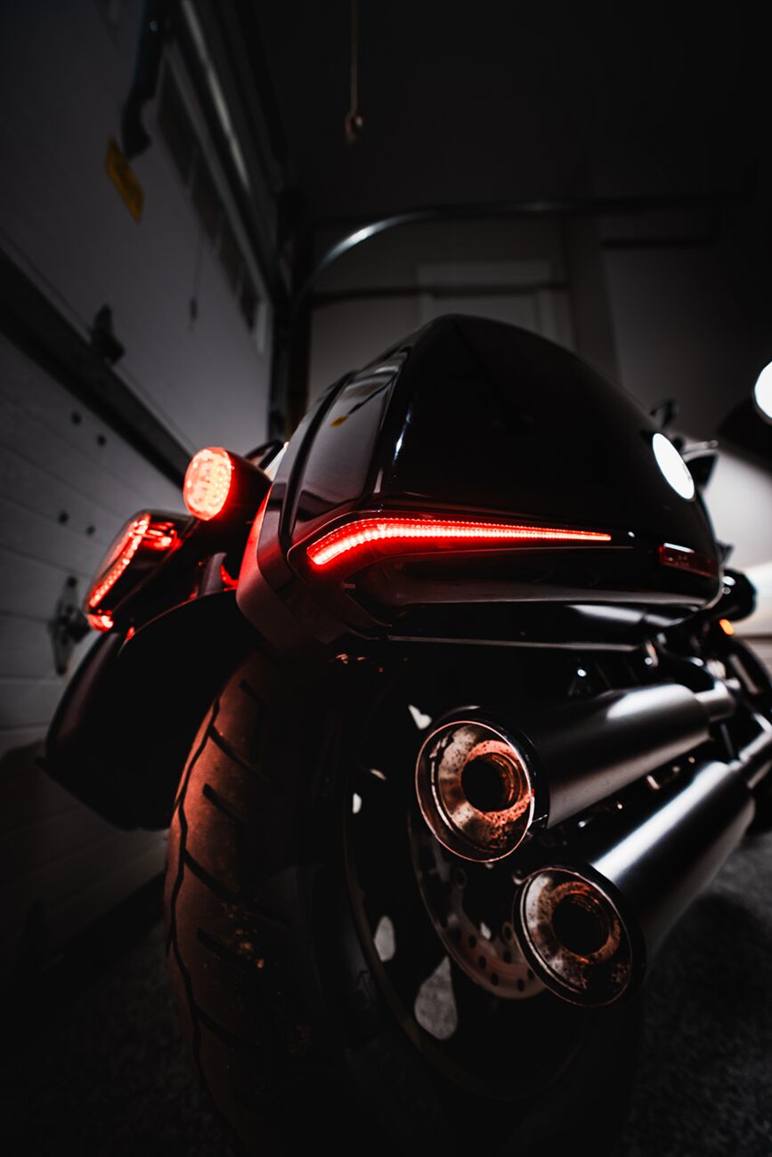 Led Saddlebag Light, Smoked Lens - 22-24 Softail Auxiliary Light Custom Dynamics