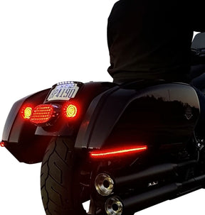 Led Saddlebag Light, Smoked Lens - 22-24 Softail Auxiliary Light Custom Dynamics