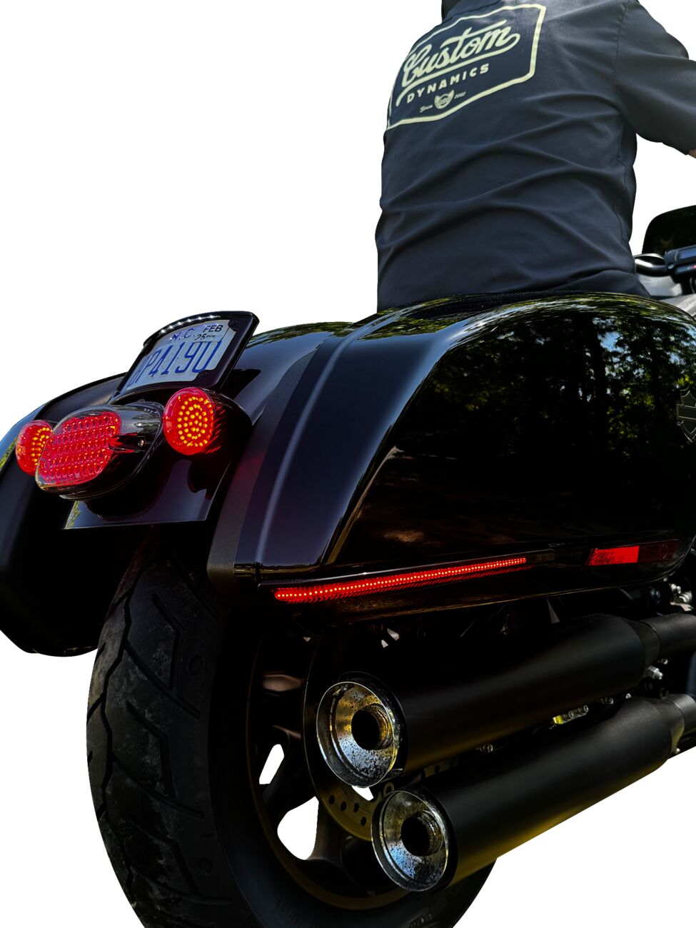 Led Saddlebag Light, Smoked Lens - 22-24 Softail Auxiliary Light Custom Dynamics