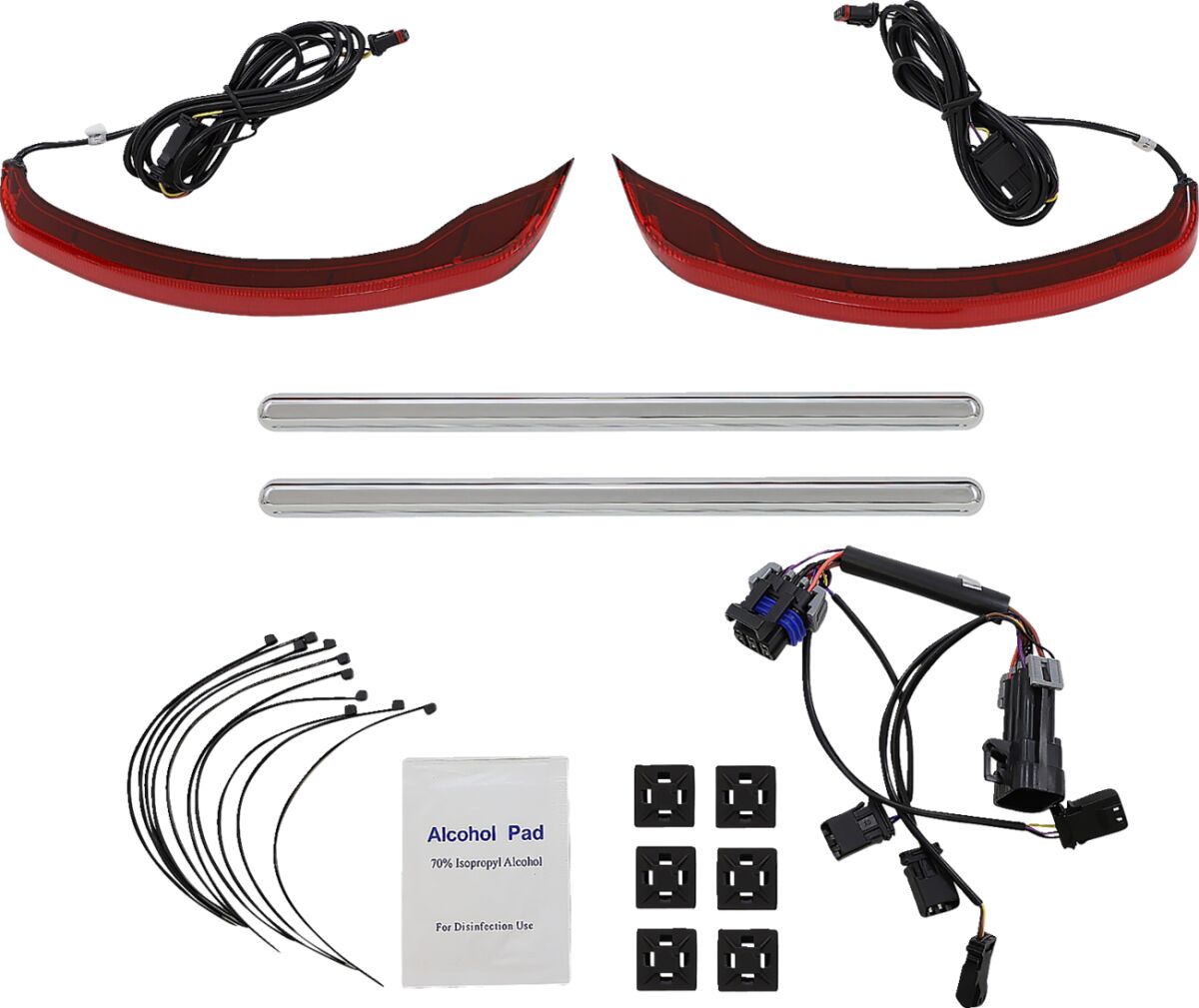 Low Profile Saddlebag Lights, Red - 15+ Indian Auxiliary Light Custom Dynamics Default Title