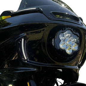 Fairing Vent Lights, Amber/White - 22+ Softail FXLRST & FXRST Auxiliary Light Custom Dynamics