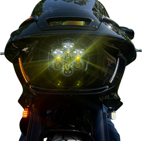 Fairing Vent Lights, Amber/White - 22+ Softail FXLRST & FXRST Auxiliary Light Custom Dynamics