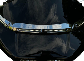 Lights Led Windshield Trim, Chrome - Road Glide - 15+ Touring Auxiliary Light Custom Dynamics