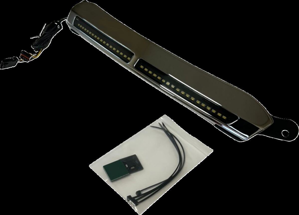 Custom Dynamics Lights Led Windshield Trim, Chrome - Road Glide - 15+ Touring Light Accessory Custom Dynamics