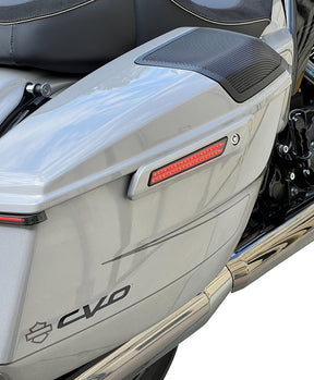 Dual Color LED Saddlebag Latch Lights™, Smoked - 23+ Touring Auxiliary Light Custom Dynamics