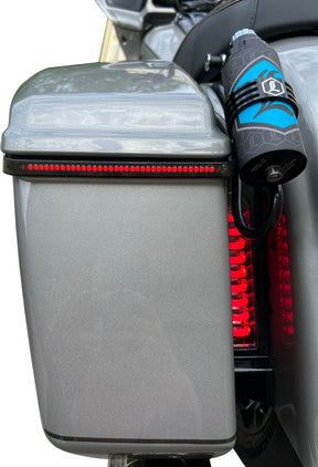 Low-Profile LED Saddlebag Lights, Smoked - 23+ Touring Auxiliary Light Custom Dynamics