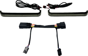 Low-Profile LED Saddlebag Lights, Smoked - 23+ Touring Auxiliary Light Custom Dynamics