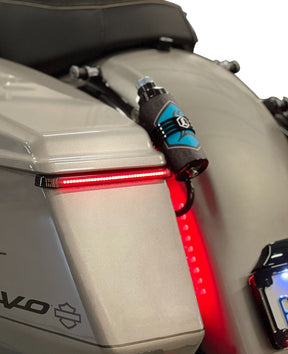 Low-Profile LED Saddlebag Lights, Smoked - 23+ Touring Auxiliary Light Custom Dynamics