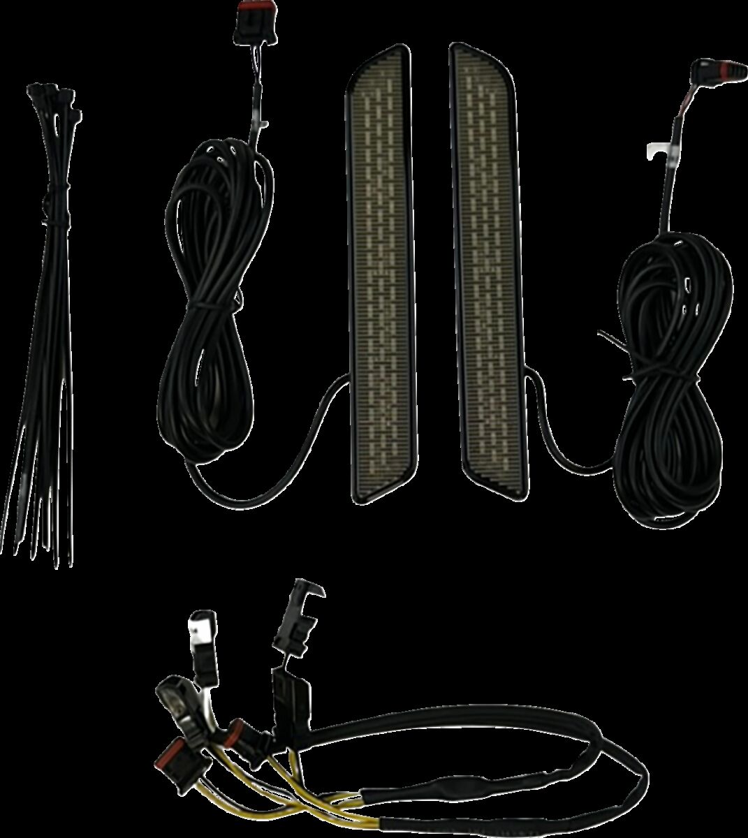 Custom Dynamics Front Fork LED Reflector Replacements, Smoked - 22+ Softail FXLRST Light Accessory Custom Dynamics